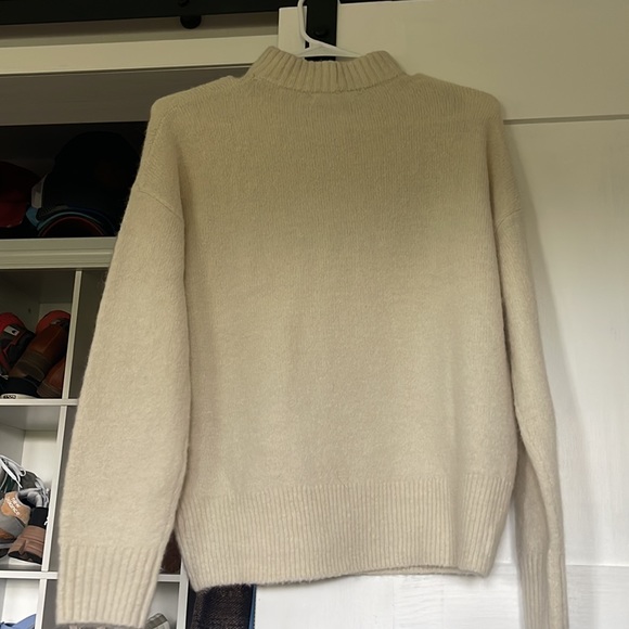 Madewell Dillon Mock neck Pullover sweater cream XS - Picture 7 of 9